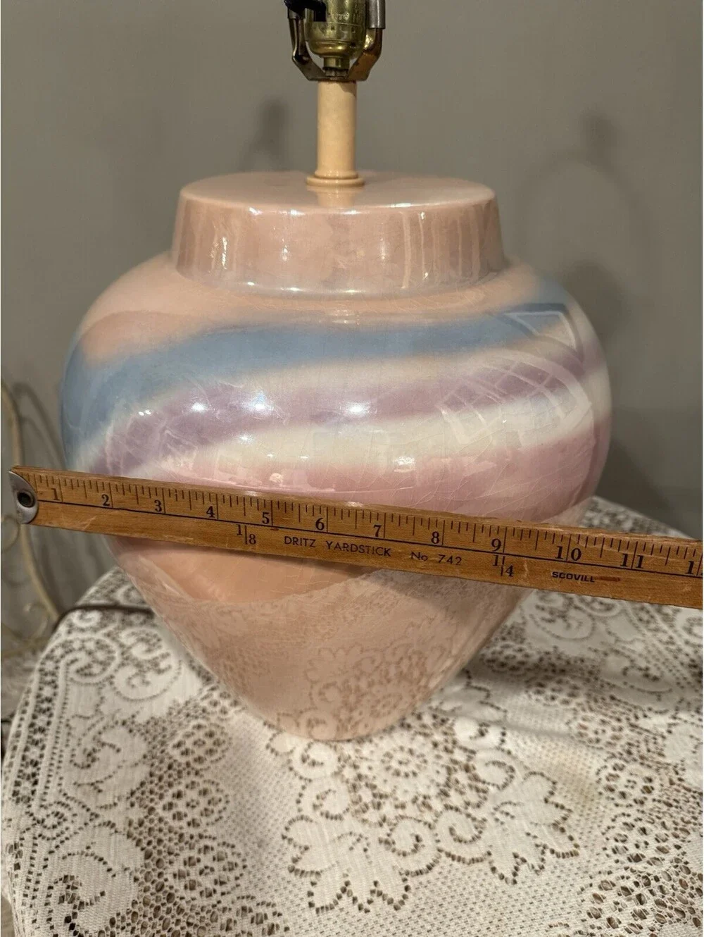 Vintage Mid Century Modern Sunset Lamp Corp. Ceramic Table Lamp Rare**